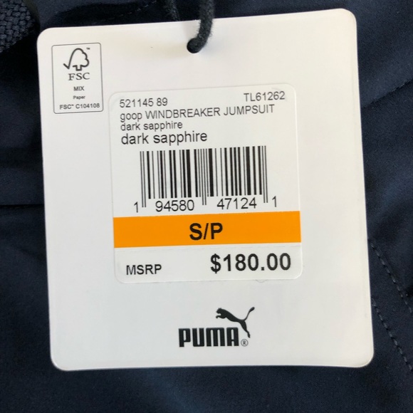 Puma x Goop Windbreaker Performance Jumpsuit Dark Sapphire 521145-89 Jumper - Picture 7 of 14